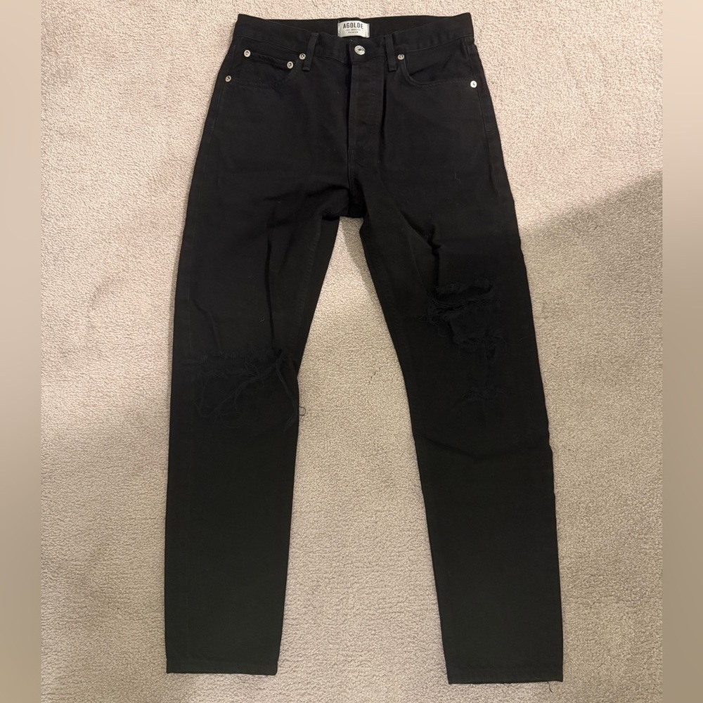 Agolde Women’s distressed Black jeans size 26